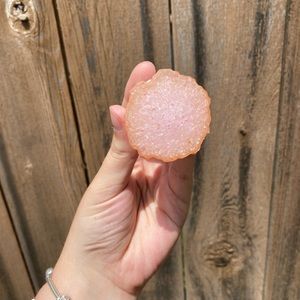 Pink and Golden Resin Phone Grip